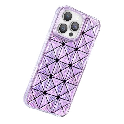 Zore Paris Kairo TPU Case for Apple iPhone 16 Pro Max – 3D Ice Block Pattern - 12