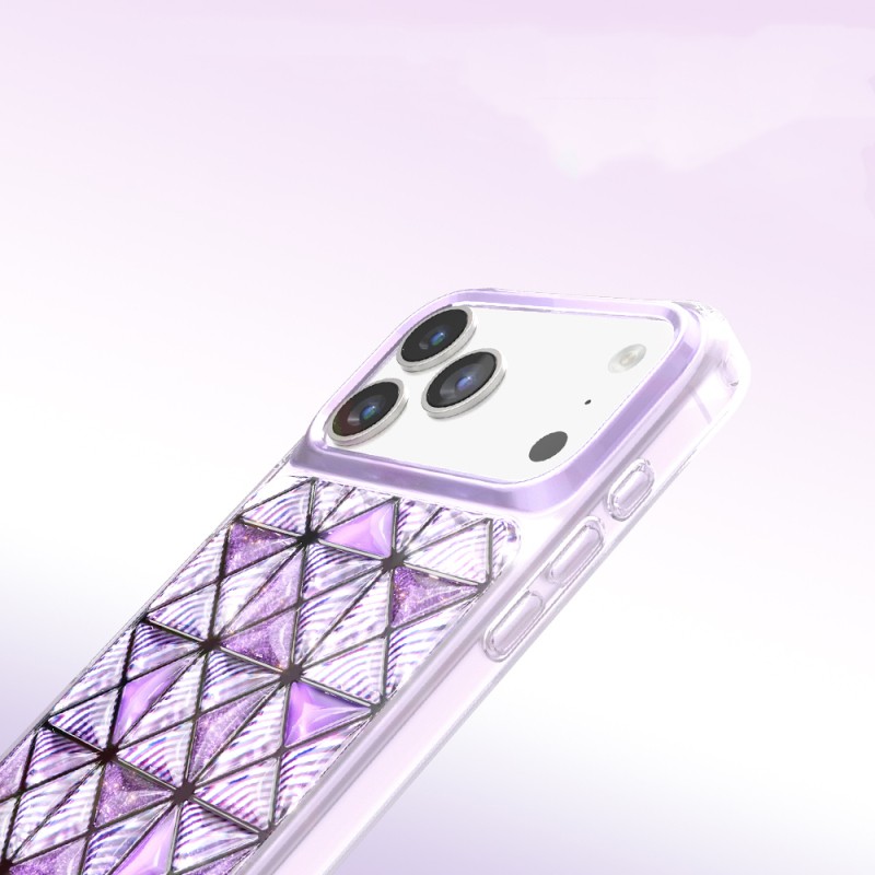 Zore Paris Kairo TPU Case for Apple iPhone 18 Pro – 3D Ice Block Pattern - 8