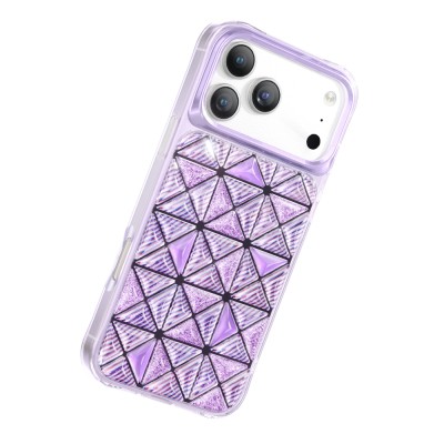 Zore Paris Kairo TPU Case for Apple iPhone 18 Pro – 3D Ice Block Pattern - 6