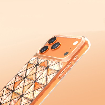 Zore Paris Kairo TPU Case for Apple iPhone 18 Pro – 3D Ice Block Pattern - 22