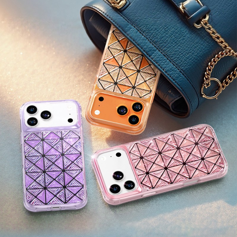Zore Paris Kairo TPU Case for Apple iPhone 18 Pro – 3D Ice Block Pattern - 28