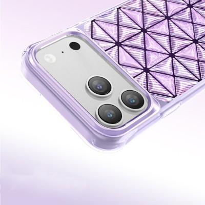 Zore Paris Kairo TPU Case for Apple iPhone 18 Pro Max – 3D Ice Block Pattern - 9