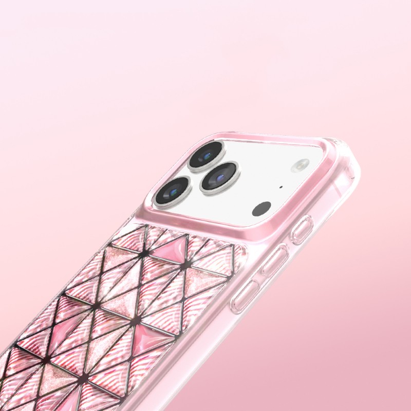 Zore Paris Kairo TPU Case for Apple iPhone 18 Pro Max – 3D Ice Block Pattern - 14