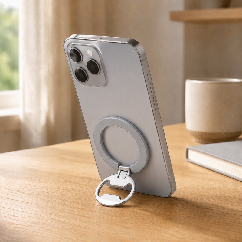 Zore Paris M10 Magnetic Ring Phone Holder with Stand and Bottle Opener - 9