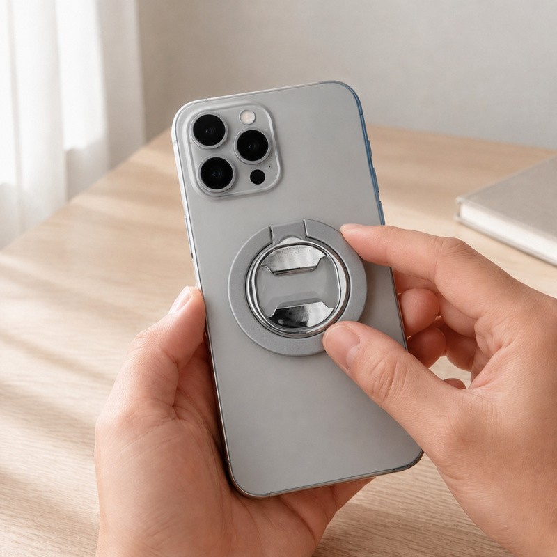 Zore Paris M10 Magnetik Standlı Şişe Açacaklı Ring Telefon Tutucu - 5
