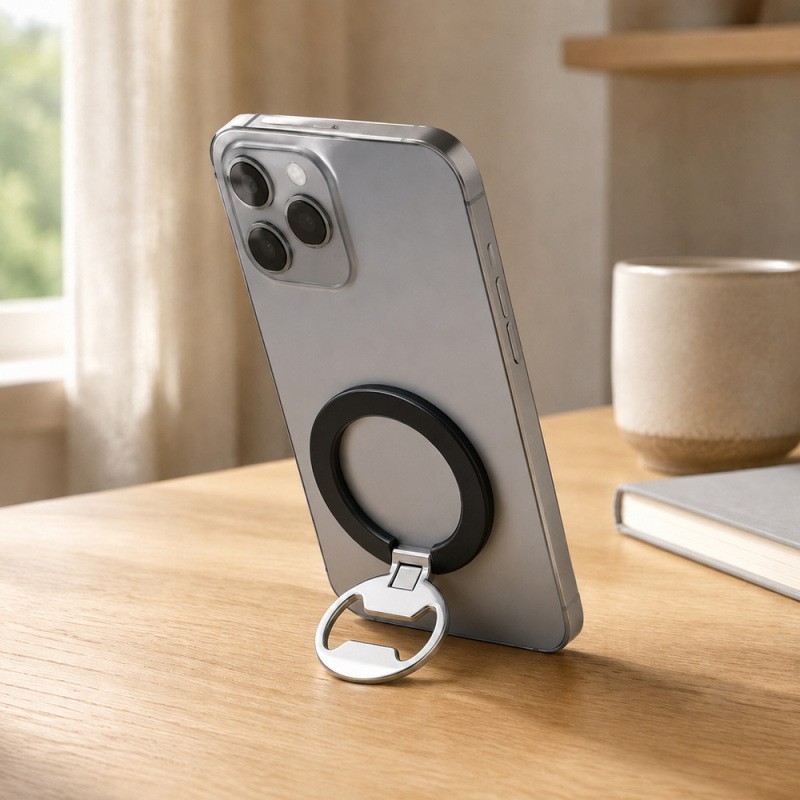 Zore Paris M10 Magnetik Standlı Şişe Açacaklı Ring Telefon Tutucu - 10