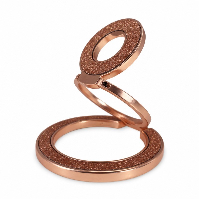Zore Paris M102 Glitter Magnetik Ring Standlı Simli Telefon Tutucu - 5