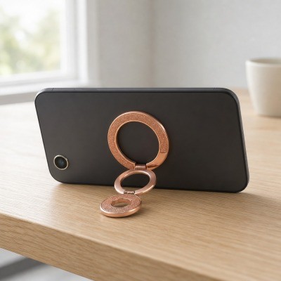 Zore Paris M102 Glitter Magnetik Ring Standlı Simli Telefon Tutucu - 11