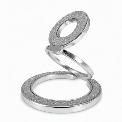 Zore Paris M102 Glitter Magnetik Ring Standlı Simli Telefon Tutucu - 6