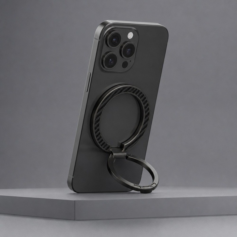 Zore Paris M162 Carbon Fiber Design Magnetic Ring Stand Phone Holder - 3