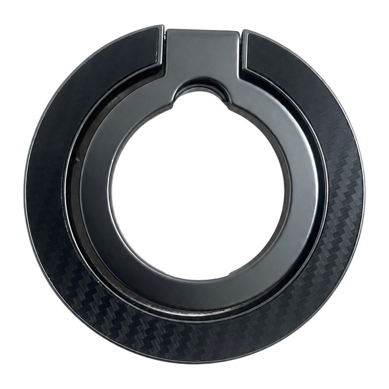 Zore Paris M162 Karbon Fiber Tasarımlı Magnetik Ring Standlı Telefon Tutucu - 1