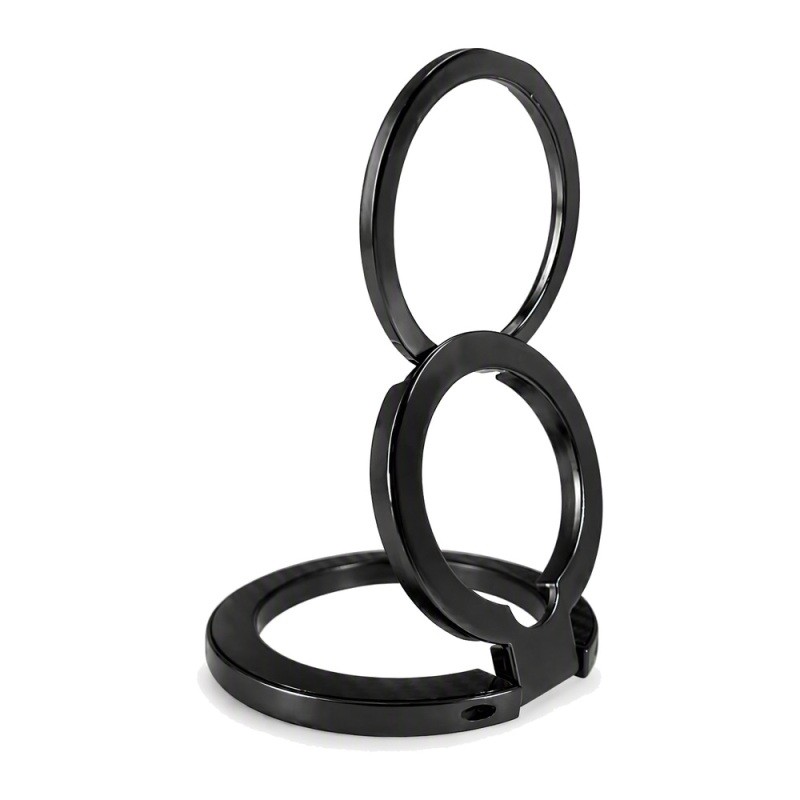 Zore Paris M162 Karbon Fiber Tasarımlı Magnetik Ring Standlı Telefon Tutucu - 2