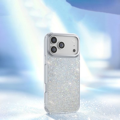 Zore Paris Riva Hard PC Case for iPhone 17 Pro – M-Safe Compatible, Hand-Crafted with Swarovski Stones - 4