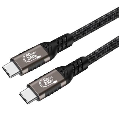 Zore QG01 Type-C to Type-C USB4 PD Data Kablosu 240W 40Gbps 8K@60Hz 1 Metre - Zore