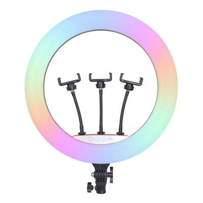 Zore RGB Light 56cm Işıklı Telefon Tutucu Ring Light - Zore