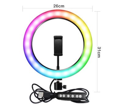 Zore RGB MJ-33 Işıklı Telefon Tutucu Ring Light - 9