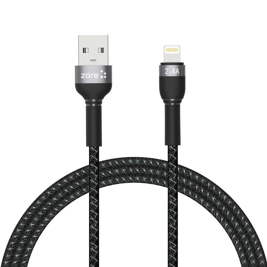 Zore Shira Serisi Lightning USB Kablo 1m - Siyah