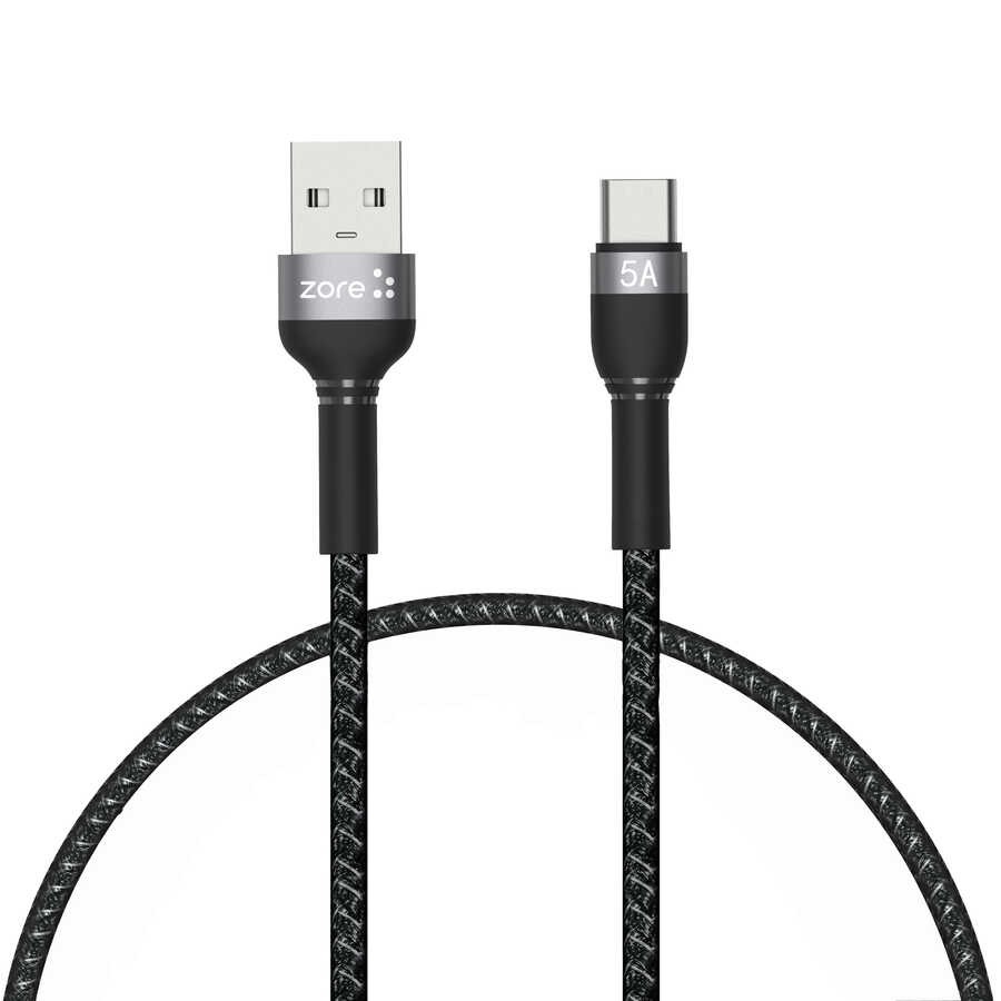 Zore Shira Serisi Type-C USB Kablo 30cm - Siyah