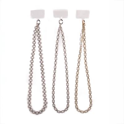 Zore Stone Embroidered Metal Chain Mobile Phone Hand Strap 85cm - Zore