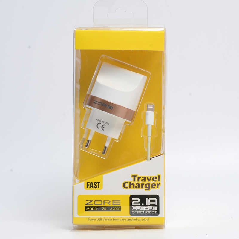 Zore Tiger 2000 Mah 2 in 1 Lightning Ev Şarj Seti - Beyaz