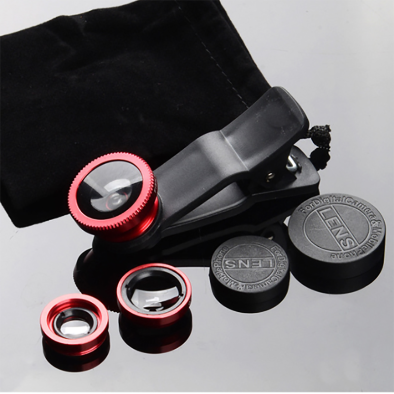 Zore Universal Balık Gözü Kamera Lensi - Kırmızı