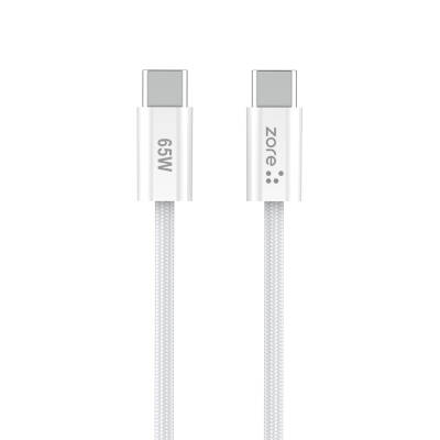 Zore Vol Serisi Type-C to Type-C PD Şarj ve Data Kablosu 65W 3A 1 Metre - Zore