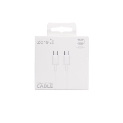 Zore ZR-41 Type-C to Type-C PD Hızlı Şarj Özellikli Data ve Şarj Kablosu 1M - Zore