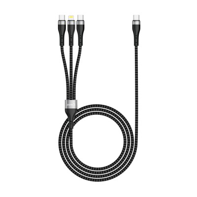 Zore ZR-45 3in1 USB-C to Lightning - Type-C - Type-C Charging and Data Cable 20W 1.5M - 1